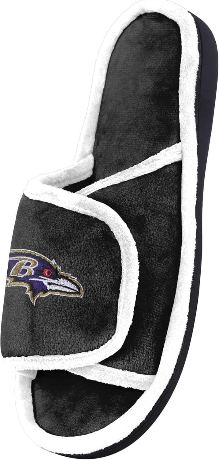 FOCO Men's NFL Memory Foam Adjustable Strap Slide Slippers