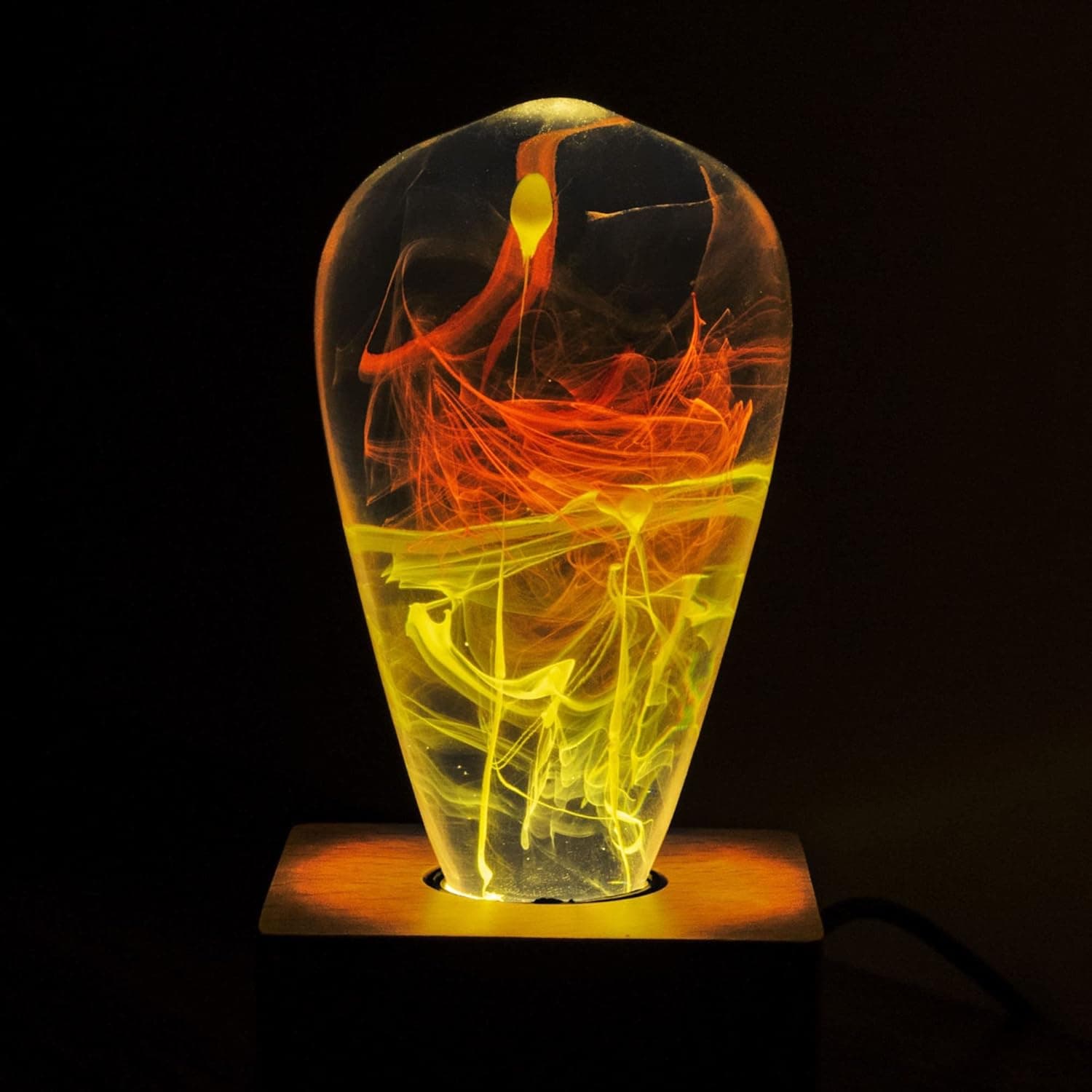 E.P.LIGHT E26 Base 3W LED Bulb (King Crimson) for Party Decoration, Holiday Gift ,Birthday Present,Desk Lamp, Bedside Table lamp, Handcrafted Drop-Resistant Resin Never hot to Touch.