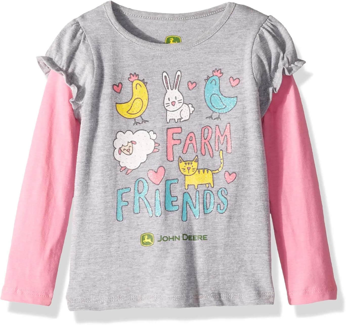 John Deere Baby Girls' Toddler 2 for Tee