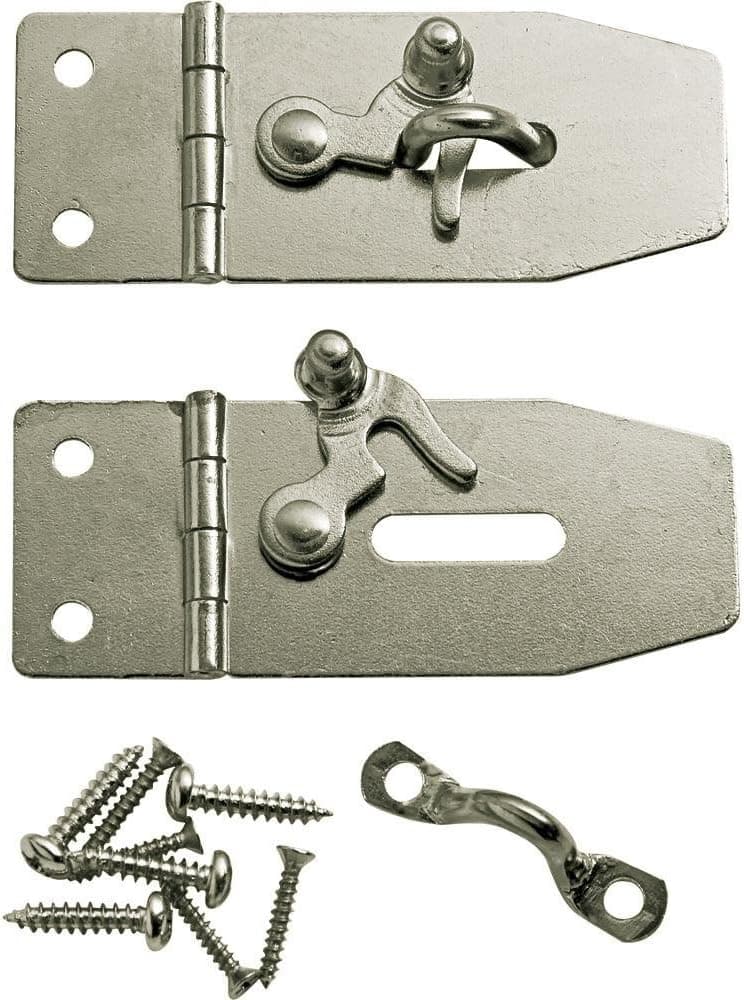 Jewelry Box Hasp w/Swing Latch, Nickel