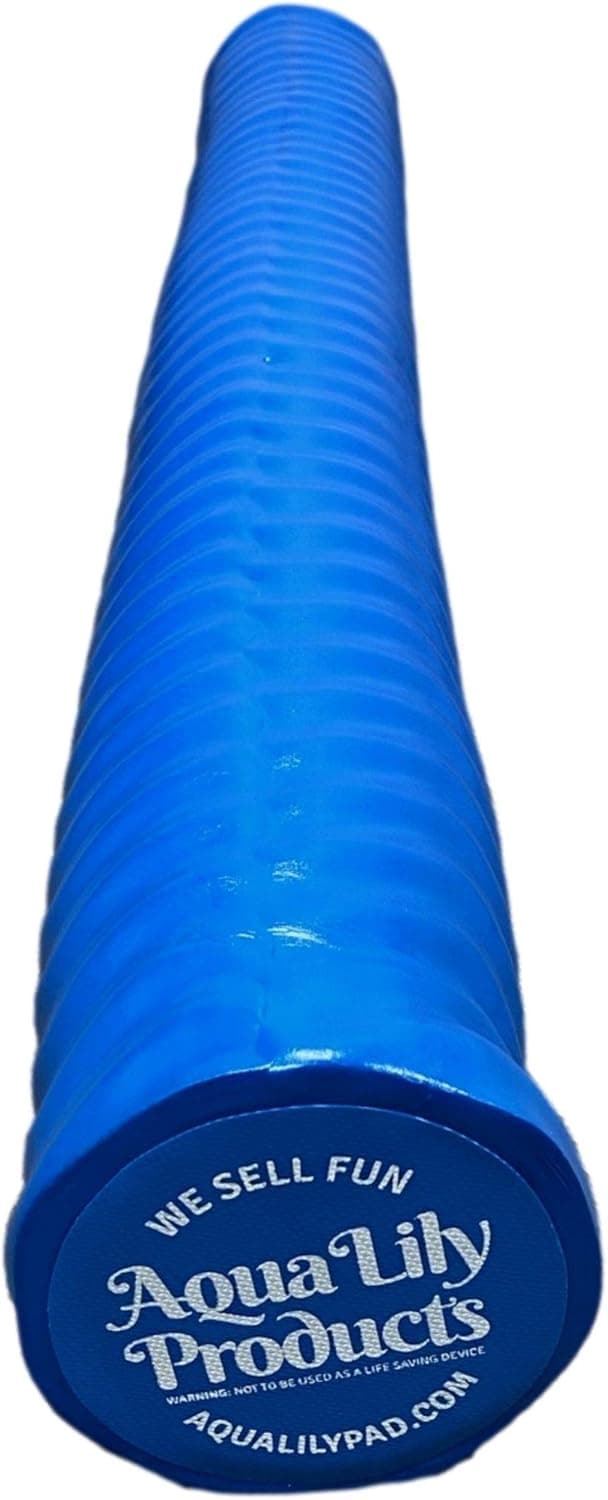 Aqua Lily Pad Vinyl Foam Pool Noodle Float (46” L x 5.5” W) Ultra Soft and Buoyant for Swimming, Floating, Water Aerobics and Exercise, Supports 250 Pounds or 1 Adult