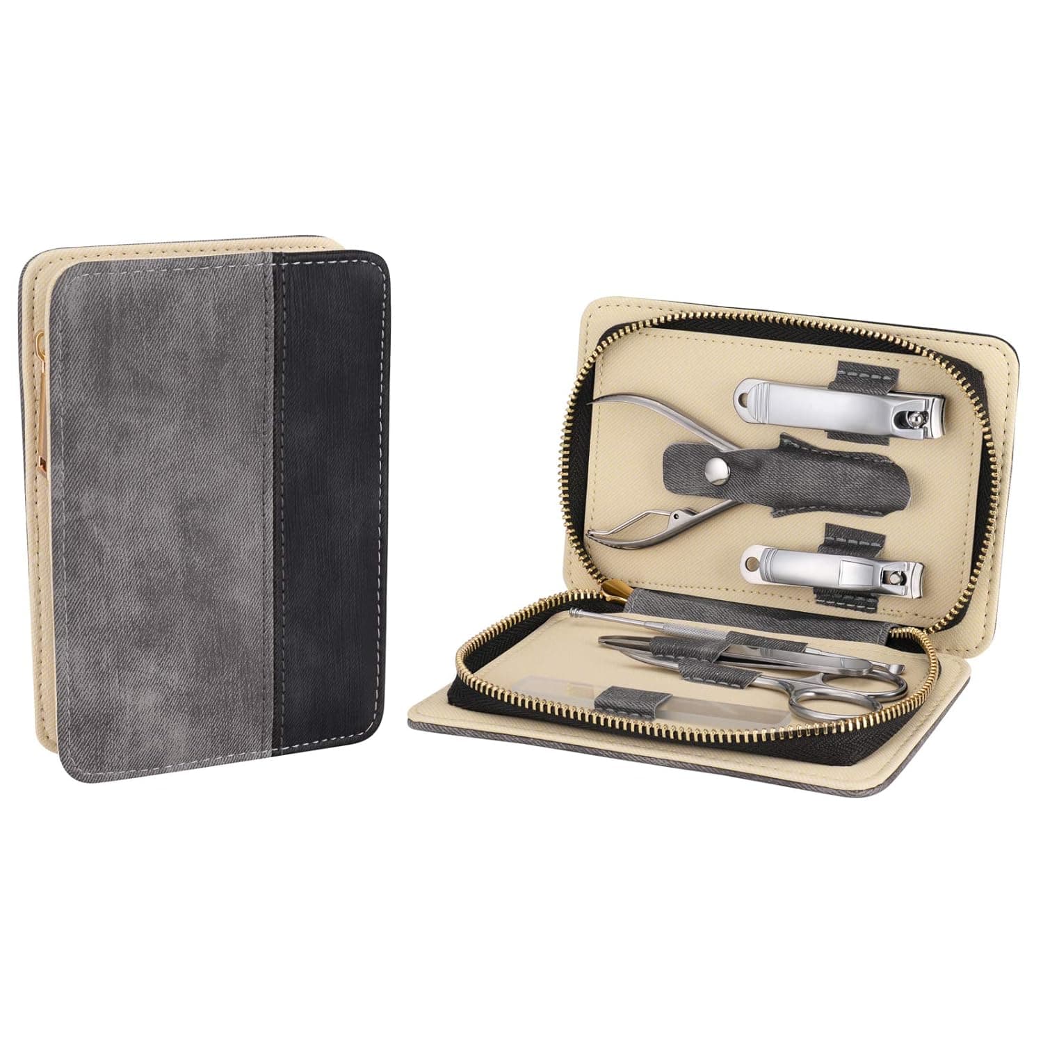 Nail Clipper Manicure Set 7 in 1 Nails Kit with Everything Pedicure Kit Sharp with Delicate Nail Case Nail Assecories for Women and Men