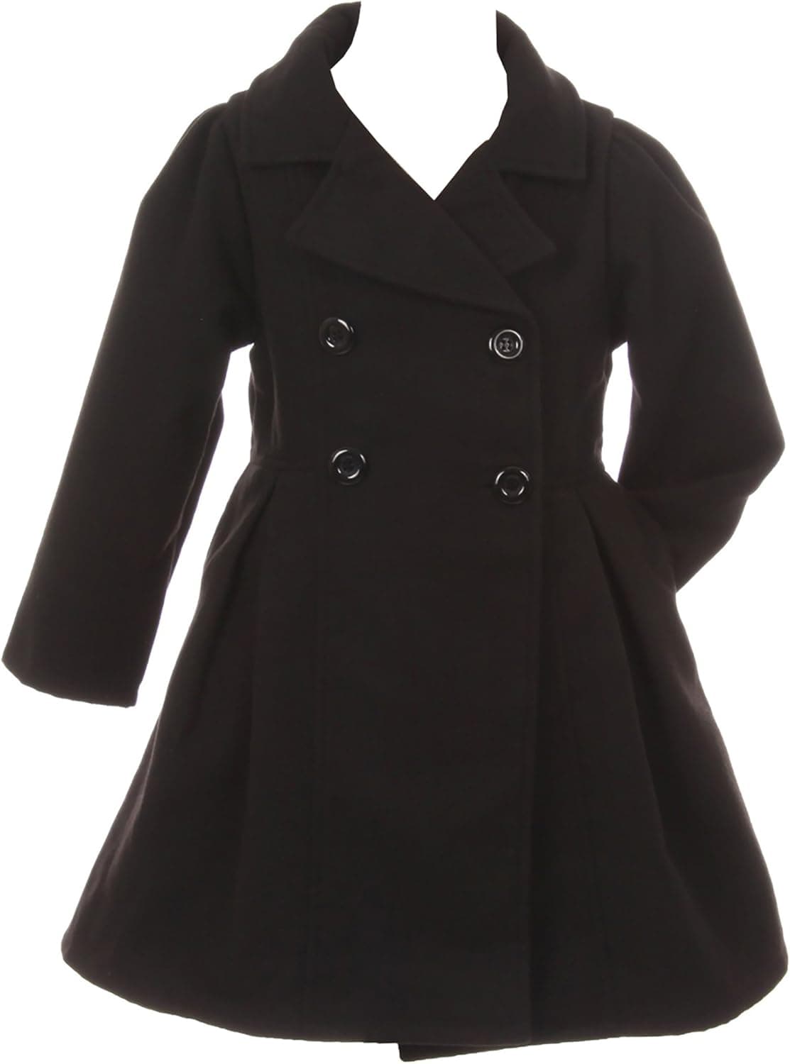 Dreamer P Big Girls Long Sleeve Collar Button Flower Girl Coat Jacket Cover Outerwear 2-16