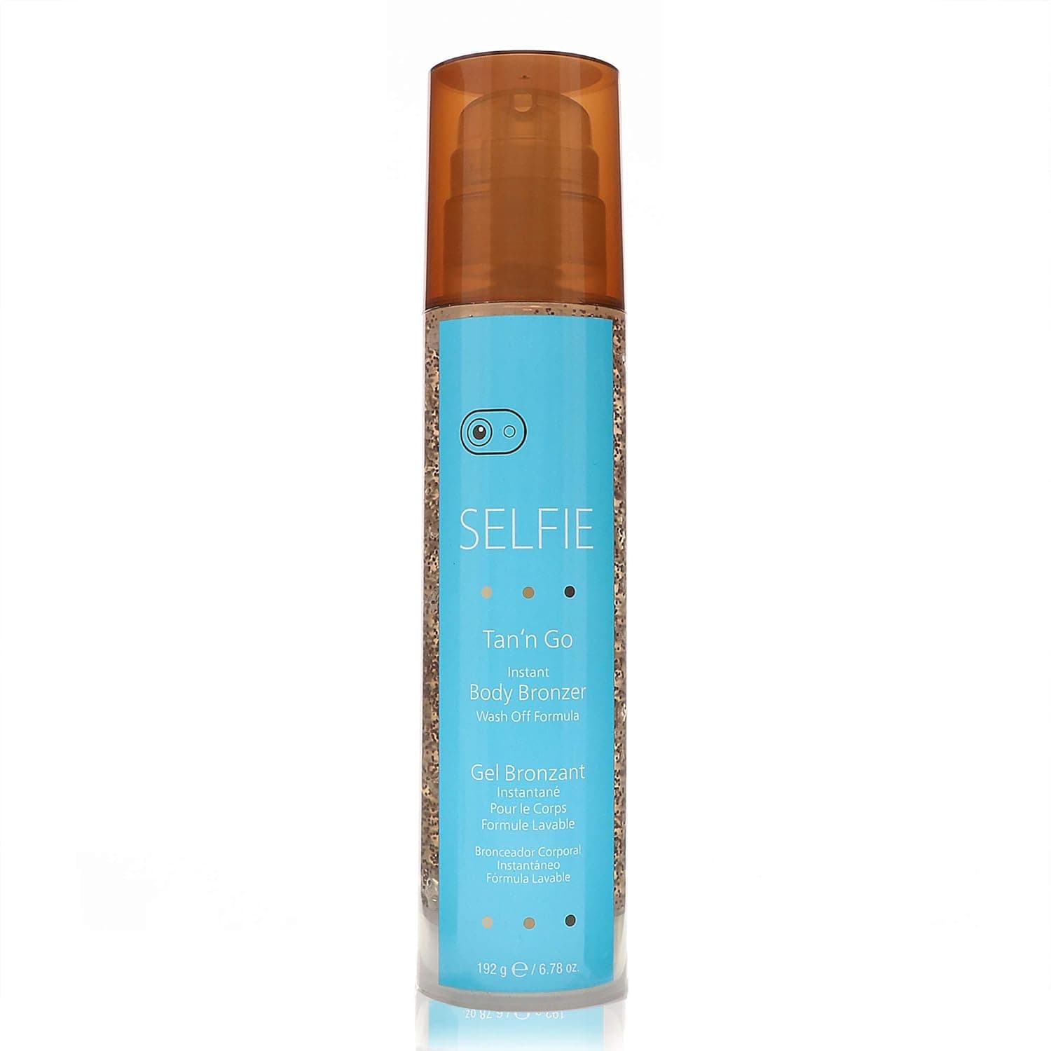 Selfie Tan'n Go Instant Body Bronzer with Wash Off Formula - Sunless self tanner (Medium Tan) rich, Exotic natural looking fragrance-free tan for head to toe for all skin types, 6.7 oz