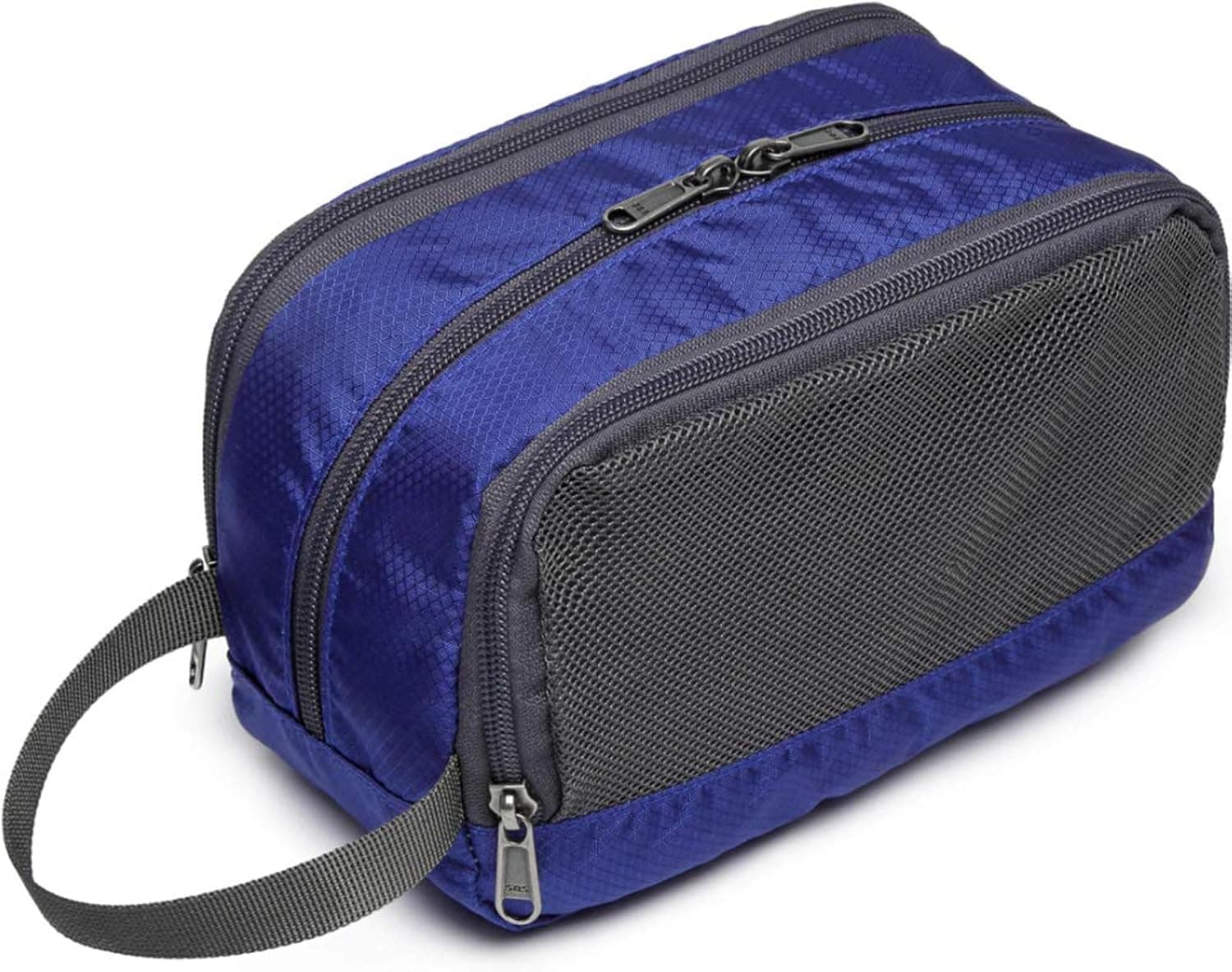 Veckle Toiletry Bag, Dopp Kit Shaving Bag for Men Nylon Travel Toiletry Organizer Shower Wash Bag for Women with Hanging Strap Navy Blue