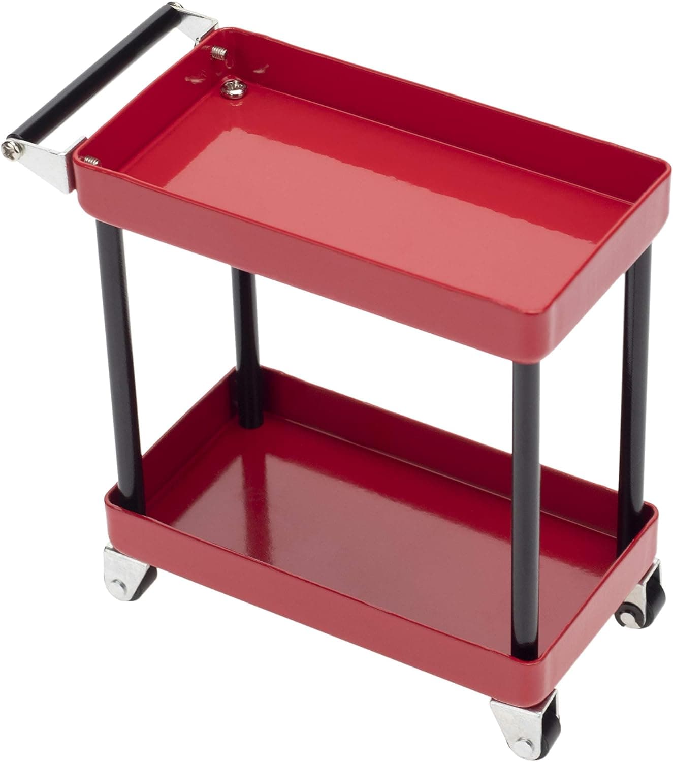 DKKY Metal RC Car Tools Rack Maintenance Trolley for 1/8 1/10 1/12 1/16 Scale RC Model Car Axial SCX10 Traxxas TRX4 TF2 D90 D110 D130 RC Climbing Car Simulation Tools Rack (Large, Red)