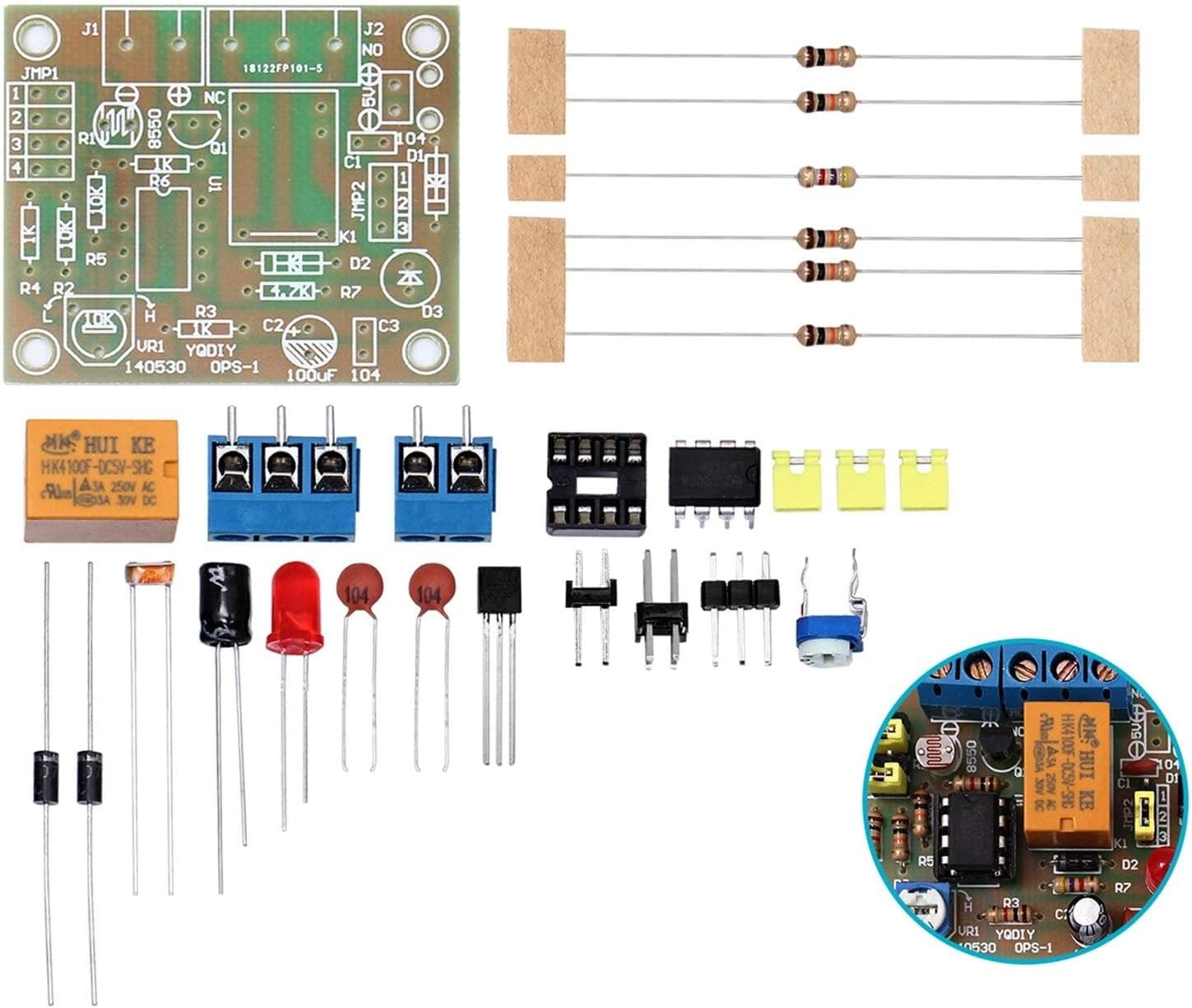 2 Pack Light-Operated Switch DIY Soldering Kit Electronics Funny DIY for Soldering Practice Learning