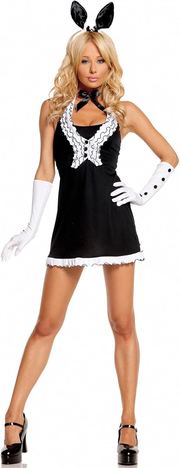Elegant Moments Women's Black Tie Bunny