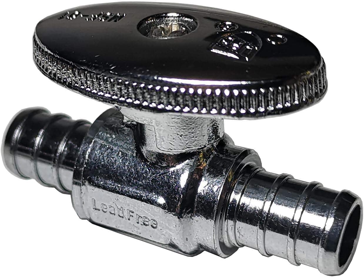 TriOren 1/2" PEX Mini Shut Off Ball Valve, Full Port L