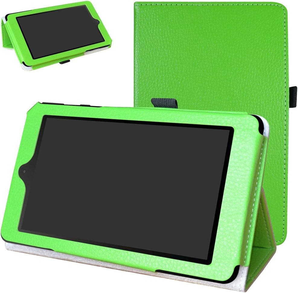 Mama Mouth for Nook Tablet 7 2016 Case,PU Leather Folio 2-Folding Stand Cover for 7" Barnes & Noble Nook 7 BNTV450 Andriod Tablet 2016,Green