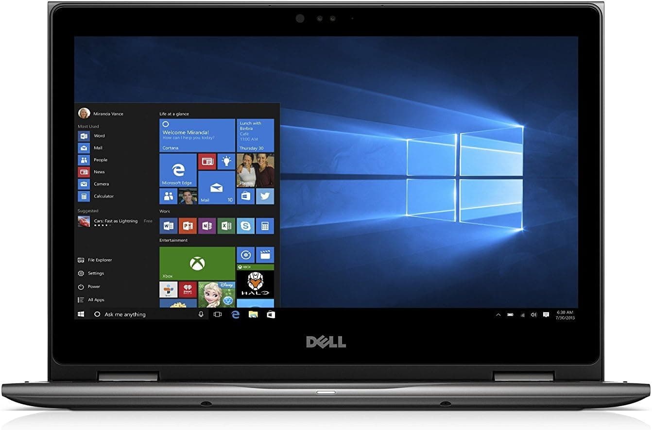 Dell Touchscreen 2-in-1 Inspiron 5000 Backlit Keyboard 13.3 inch Full HD Laptop PC, Intel Core i7-8550U Quad-Core, 8GB DDR4, 256GB SSD, WIFI, Media Card Reader, Windows 10