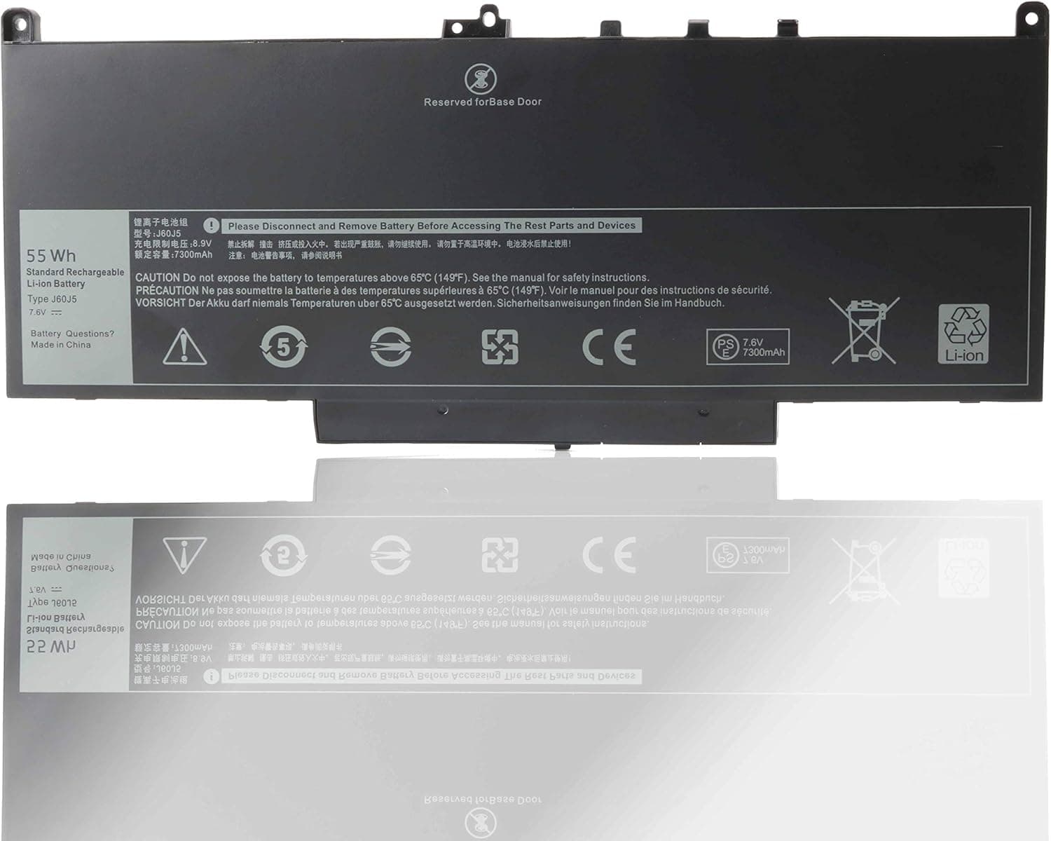 J60J5 Laptop Battery 7.6V 55WH Replacement for DELL Latitude 7270 7470 E7270 E7470 UltraBook Business Laptop Notebook P26S001 P61G001 MC34Y R1V85 451-BBSX 451-BBSY 242WD 1W2Y2 GG4FM
