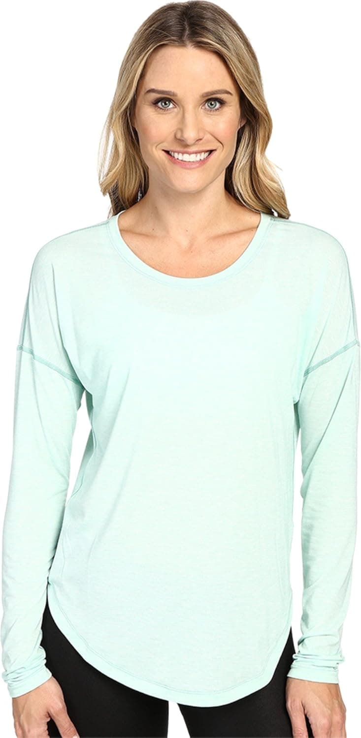 Lucy Women's Yoga Girl Tunic Top Morning Mist Heather T-Shirt XL