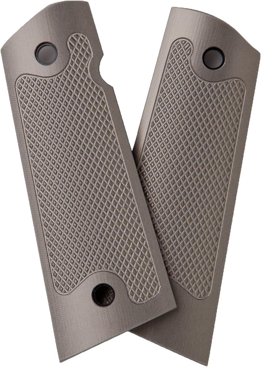 Alumagrips Standard Checkering Ambi Magwell Grip, Olive Gray, Fullsize