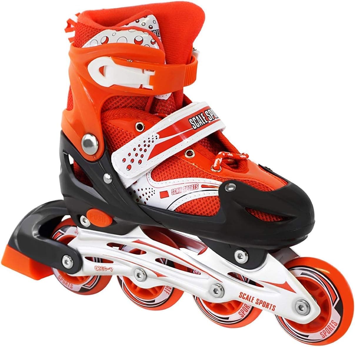 Kids Adjustable Inline Skates Outdoor Durable Perfect First Skates for Girls and Boys Illuminating Front Wheels