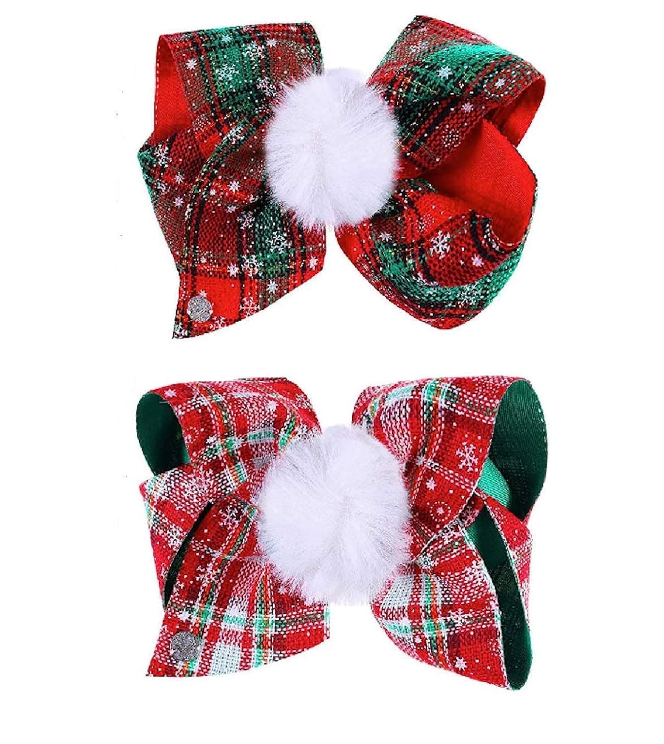 Jojo Siwa Christmas Bows for Girls- 2 Pack Lattice Hair Clips Accessories for Kids