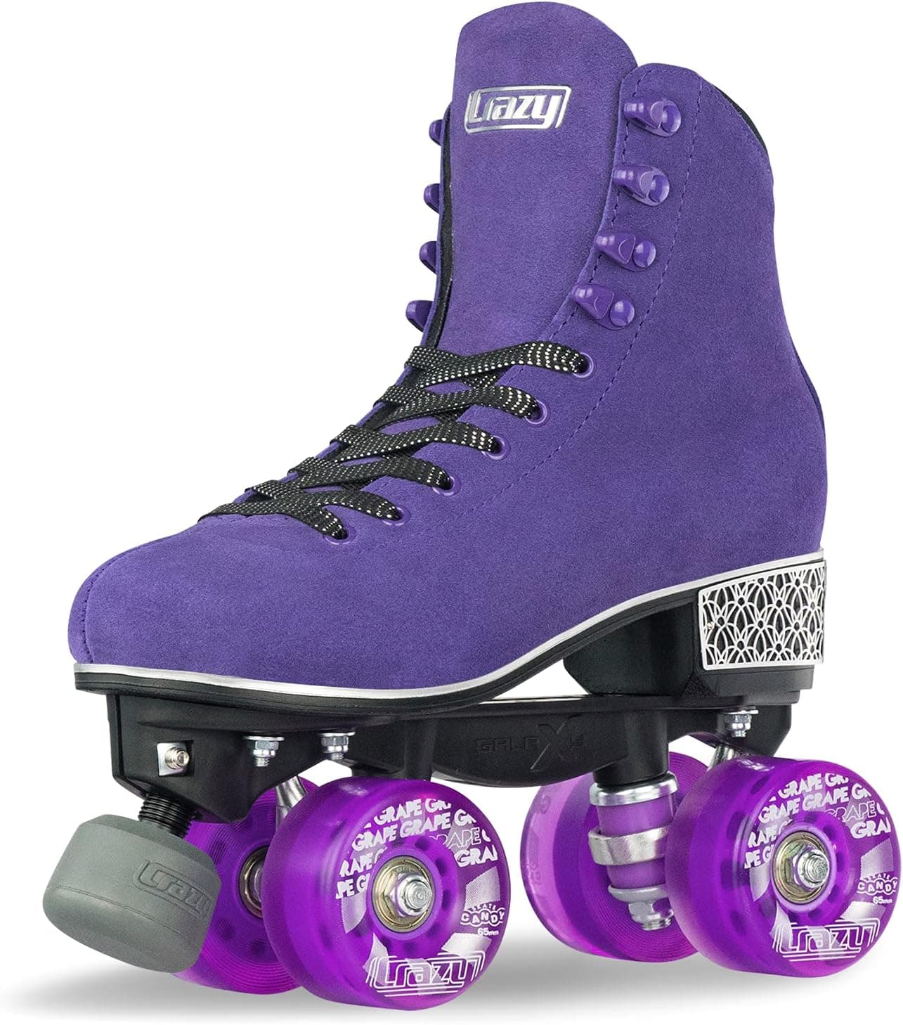 Crazy Skates Evoke Roller Skates for Women - Stylish Suede Quad Skates