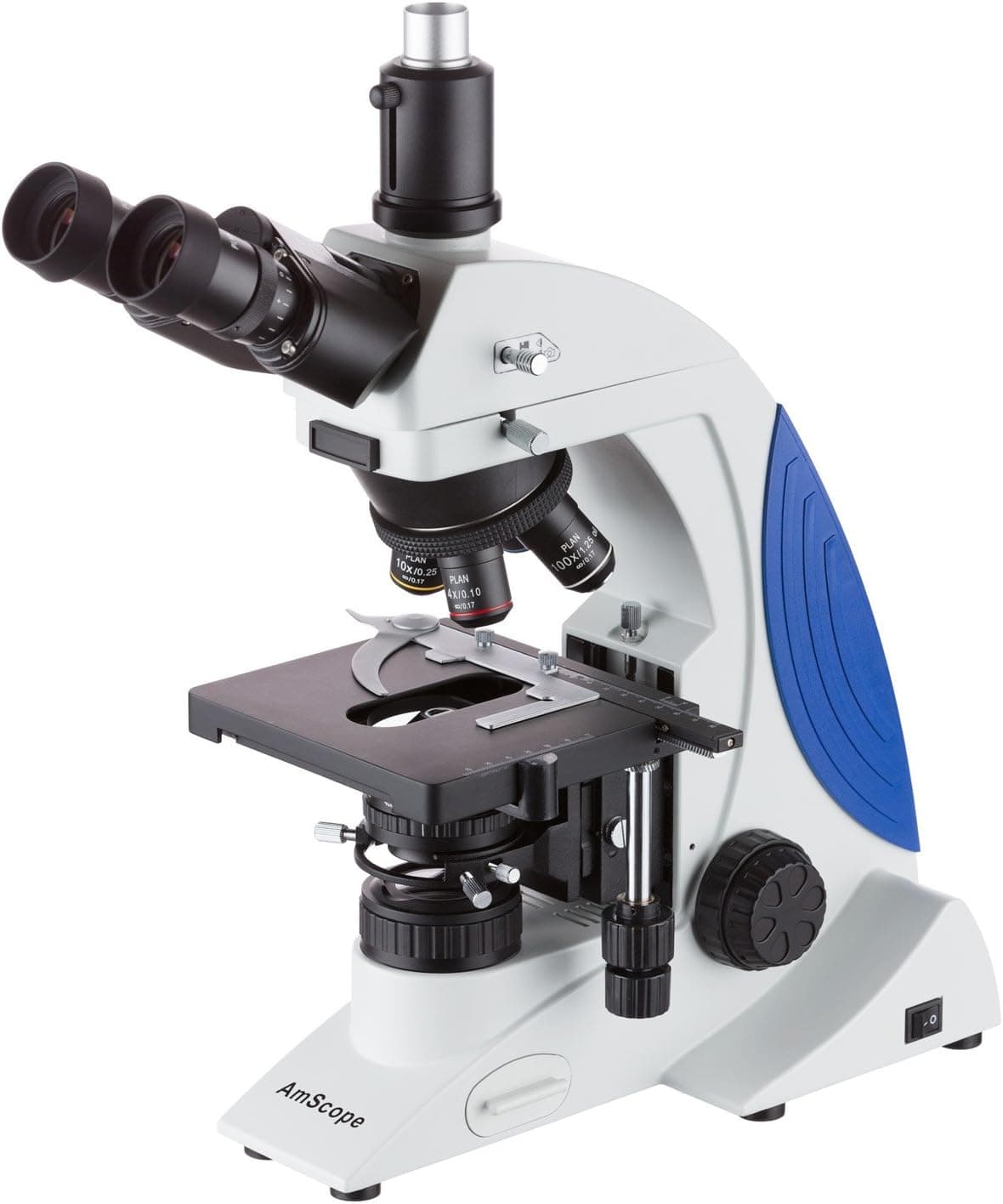 AmScope T610-IPL 40X-1000X Plan Infinity Kohler Laboratory Research Grade Trinocular Compound Microscope