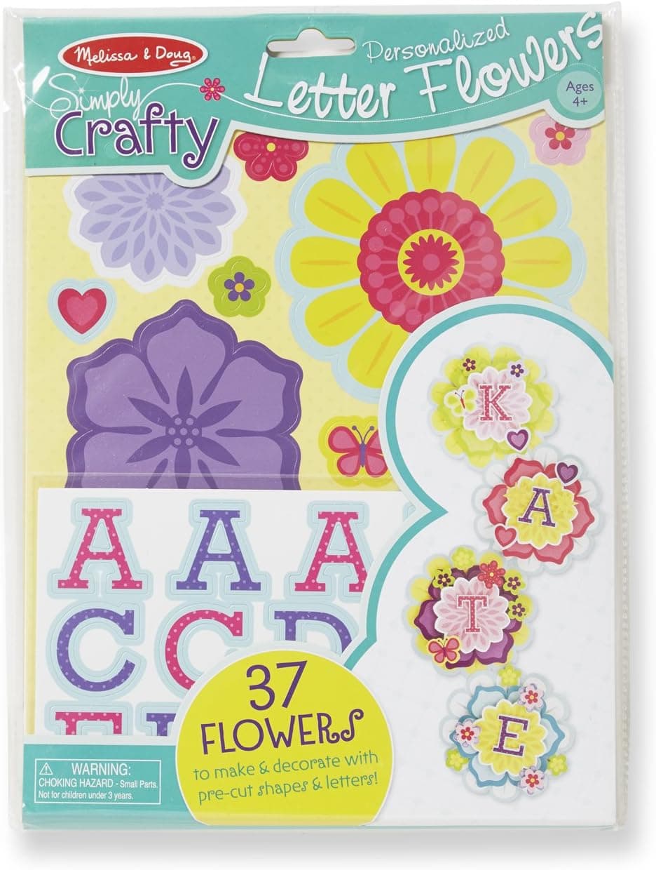 Melissa & Doug Simply Crafty Personalized Letter Flowers - 37 Flowers