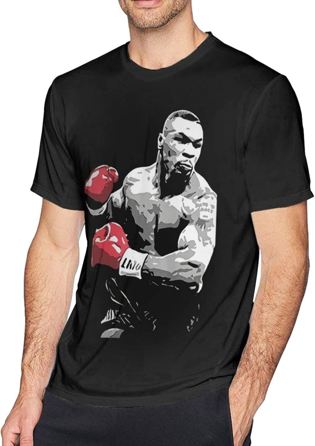 Ssxvjaioervrf Mike Tyson Boxing Men's Basic Cotton Short Sleeve T-Shirt Black