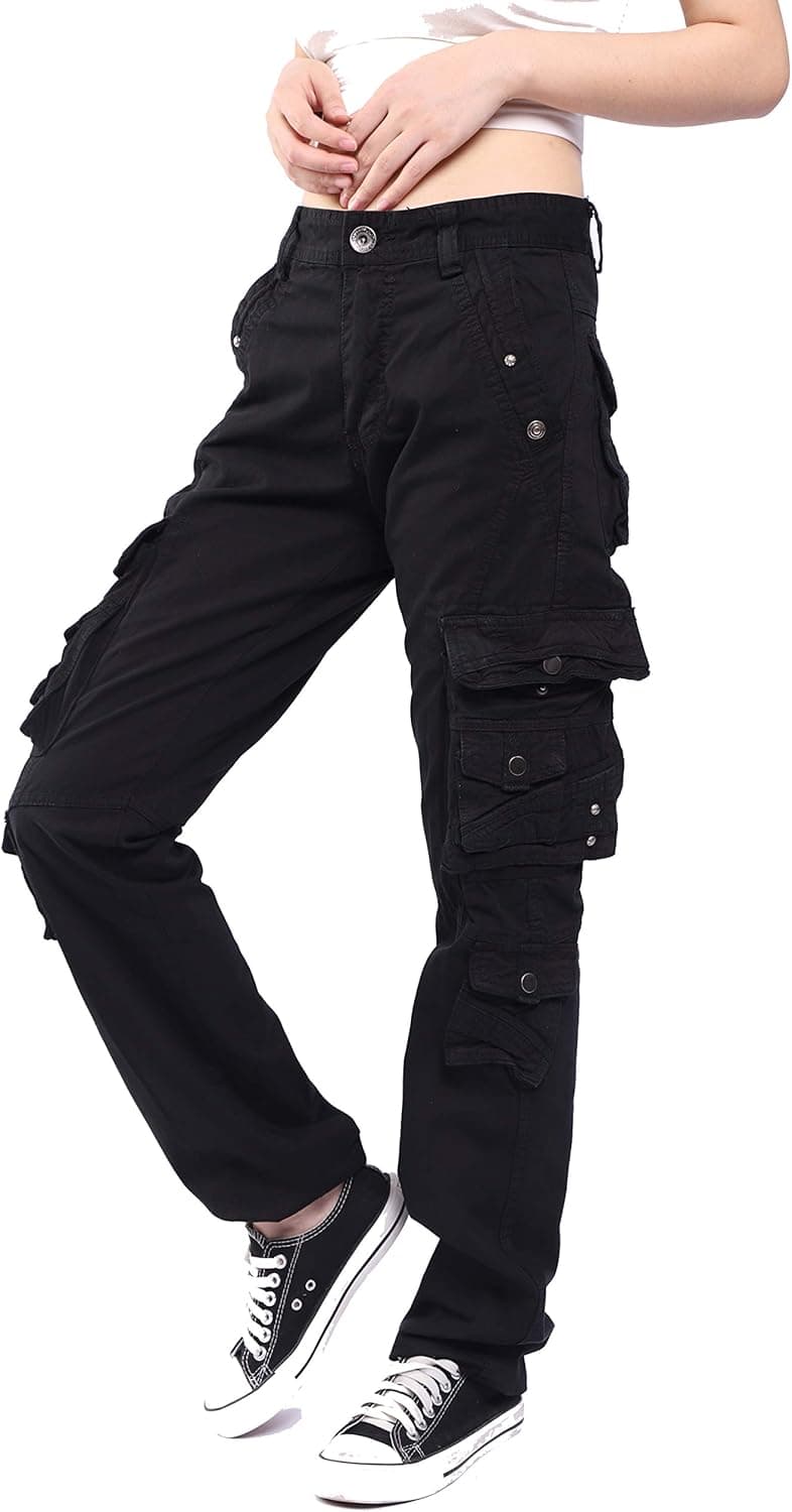 MZCWAY Women's Multi Pockets Casual Cargo Pants