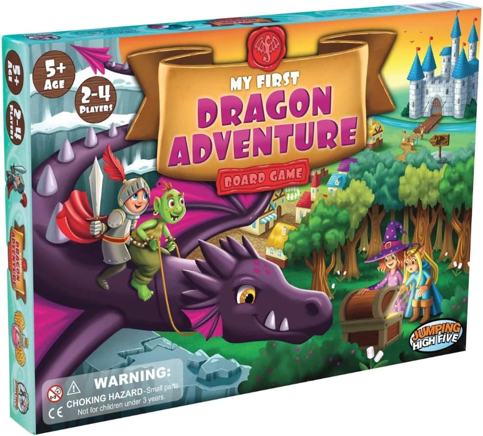 Jumping High Five My First Dragon Adventure Board Game! New Fantasy Adventure Game for Kids 5 and Up - Perfect Hands-On Fun for Family Game Night