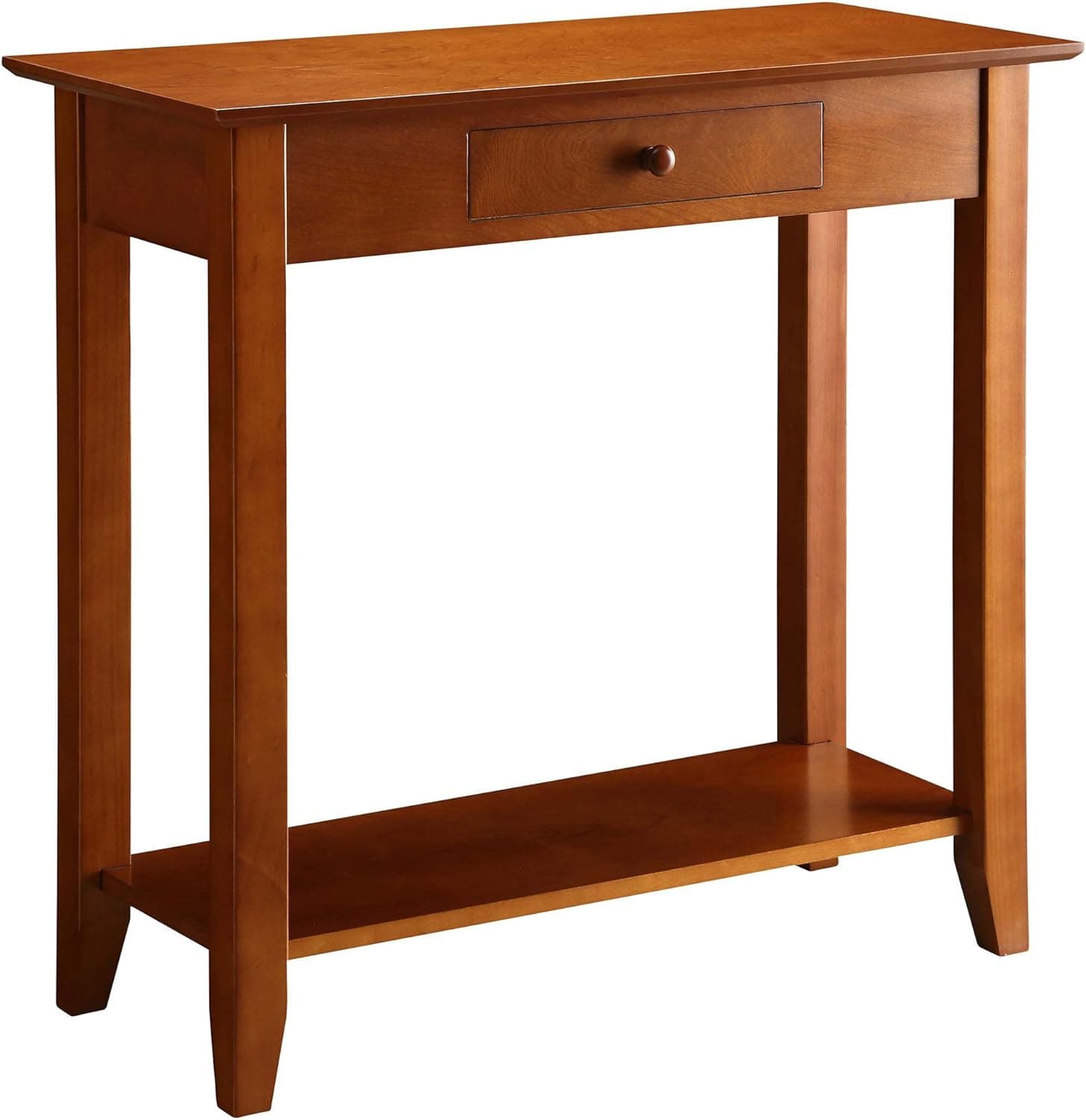 Convenience Concepts American Heritage 1-Drawer Hall Table with Shelf, Cherry