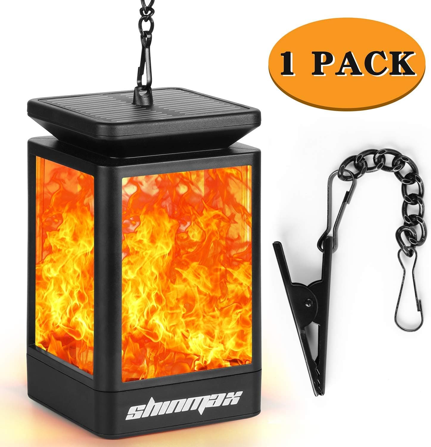 Solar Hanging Lantern Outdoor, Anginstar Solar Mission Lantern Solar Powered& Waterproof Hanging Umbrella Lantern Candle Lights 1 Pack