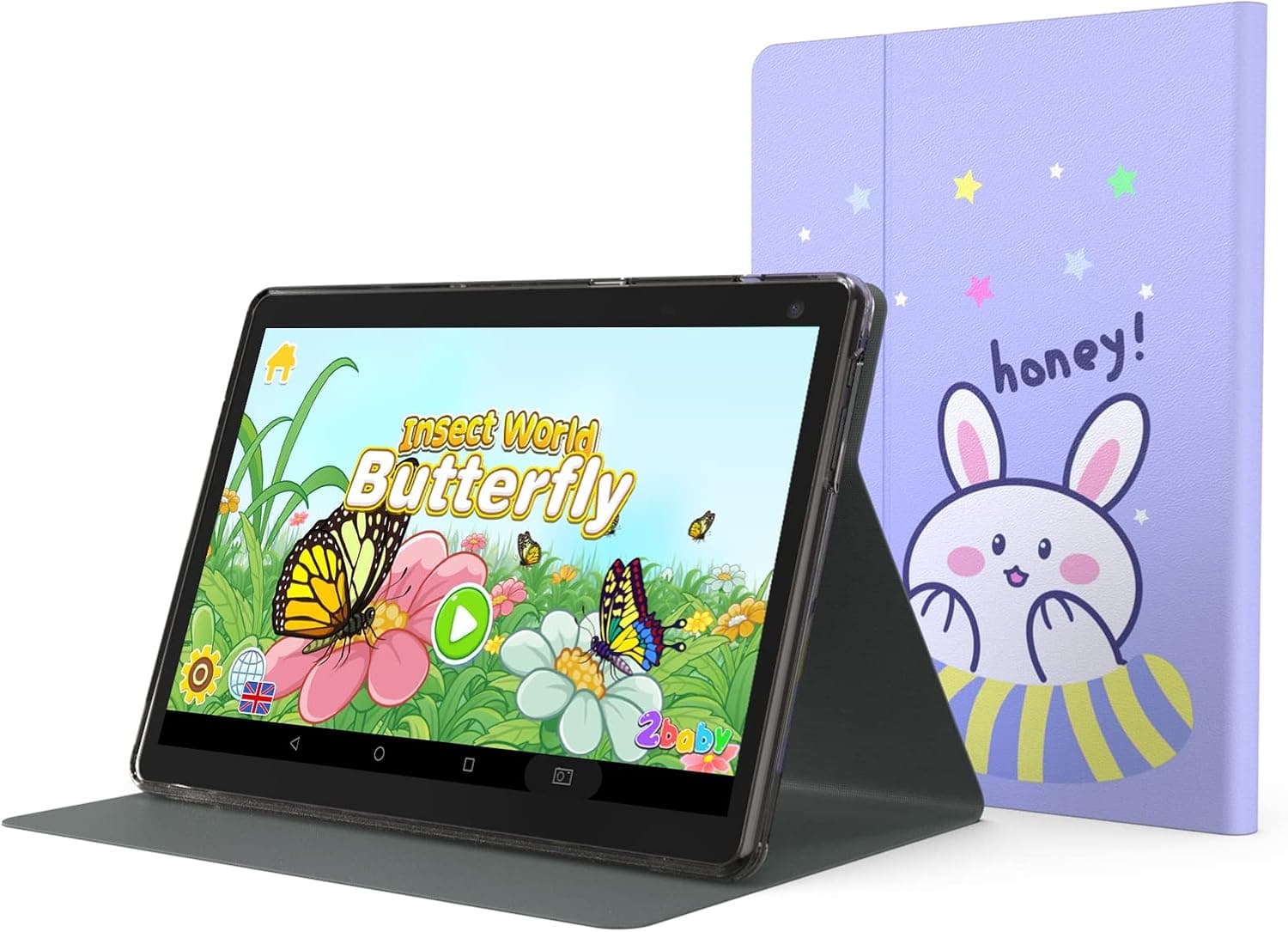 Kids Tablet, Android Tablets, 10.1" Display Quad-Core Processor 2GB RAM 32GB Storage, 8MP Cameras WiFi & Bluetooth, 6000 mAH Long Battery Life, With Parental Control Kids Software Tablet for Children.