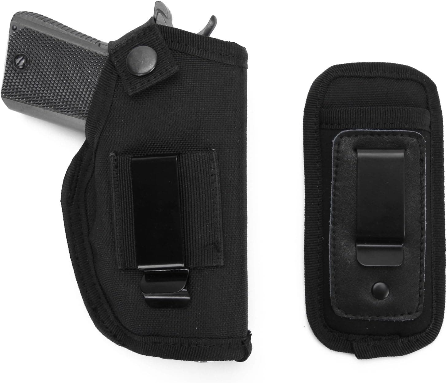 LIVIQILY Inside The Waistband Handgun/Pistol Holster with Mag Pouch Bundle | Gun for Concealed Carry, Universal | Fits: S&W M&P Shield, 17 19 26 27 42 43, Sig Sauer, Ruger, Walther, & More