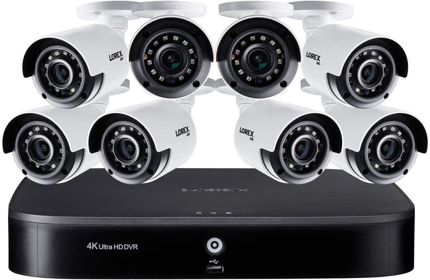 Lorex DK162-88CA 4K Ultra HD 16-Channel Security System with 2 TB DVR and Eight 4K Ultra HD Color Night Vision Bullet Cameras with Smart Home Voice Control