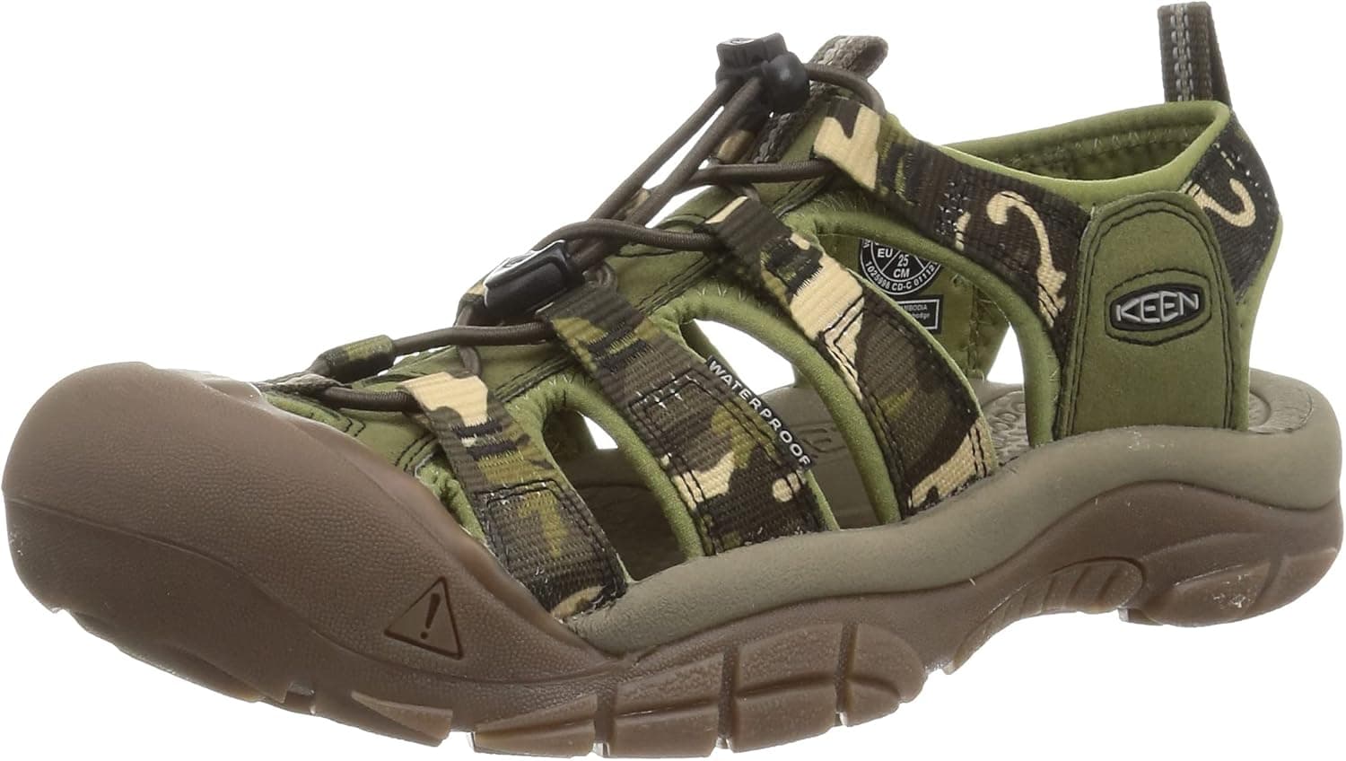 KEEN Men's Newport H2 Closed Toe Water Sandals, Camo/Olive Drab, 9