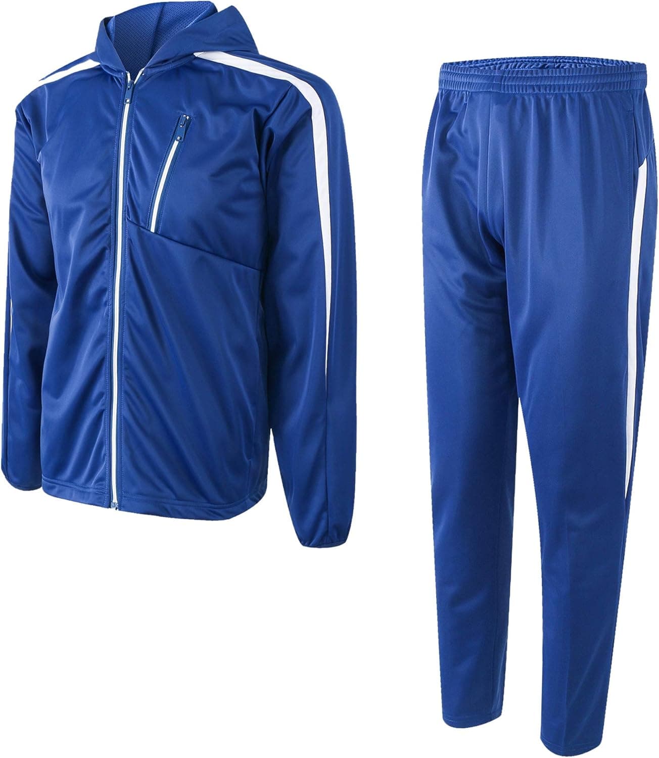 URBEX Mens Athletic 2 Piece Tracksuit Set Hooded Jacket and Sport Pants Long Sleeve Jacket Casual Loose Sweatshirt Drawstring