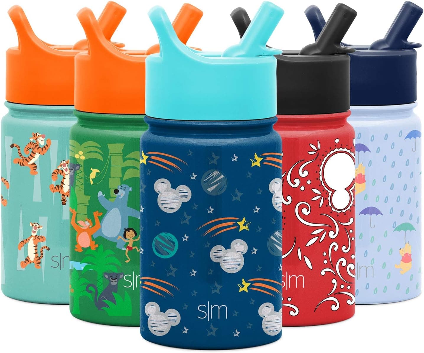Simple Modern 10oz Disney Summit Kids Water Bottle Thermos with Straw Lid - Dishwasher Safe Vacuum Insulated Double Wall Tumbler Travel Cup 18/8 Stainless Steel - Disney: Mickey Space