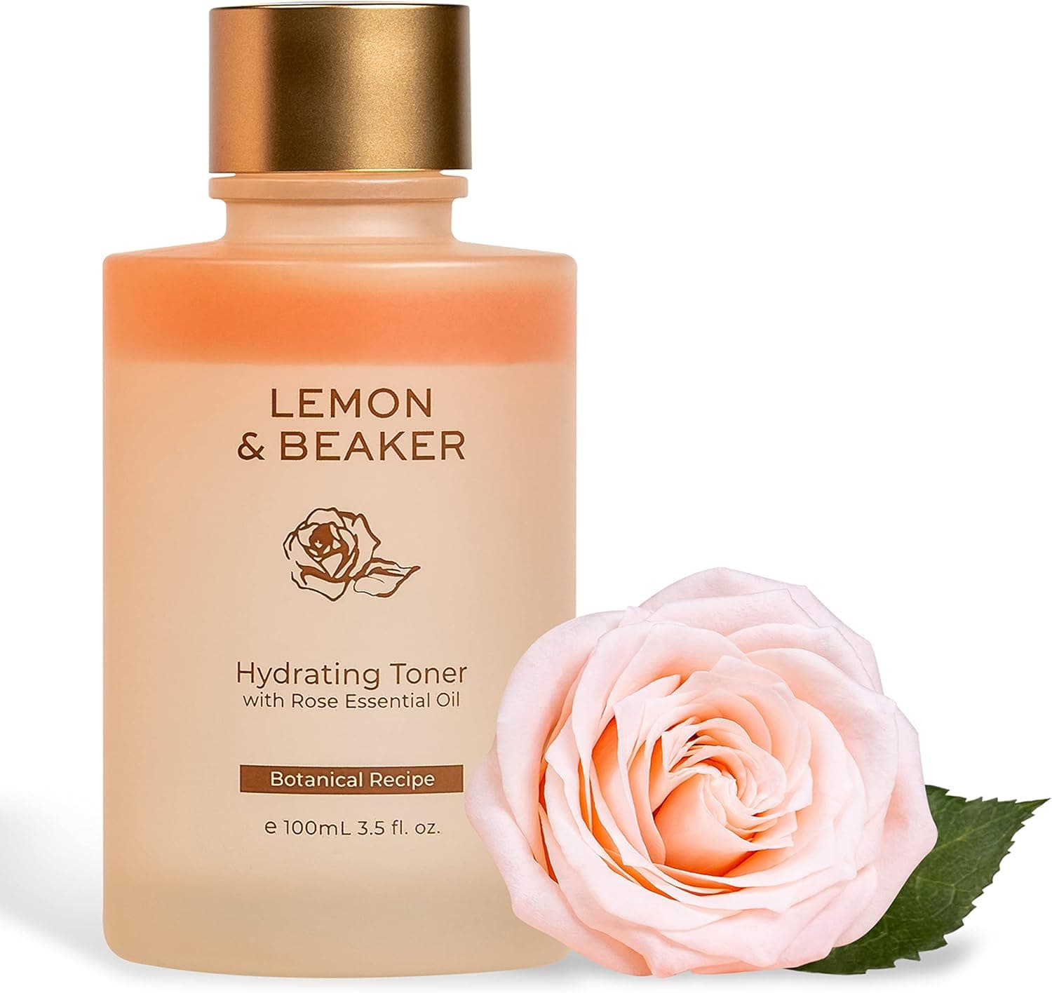LEMON & BEAKER Hydrating Toner with Rose Essential Oil - Rejuvenating, Soothing Vegan Rosewater with Cruelty-Free 3.5 Fl Oz - Pore-minimasing Antioxidant Face Toner for All Skin Types