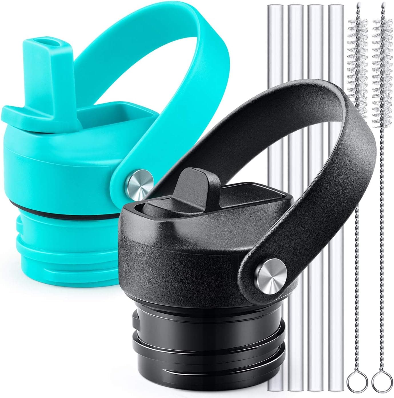 ShunDee Straw Lid/Patents Pending for Hydro Flask Standard Mouth Bottle & Simple Modern Ascent with Straws and Brushes,Sports Straw Cap Flip Top Lid