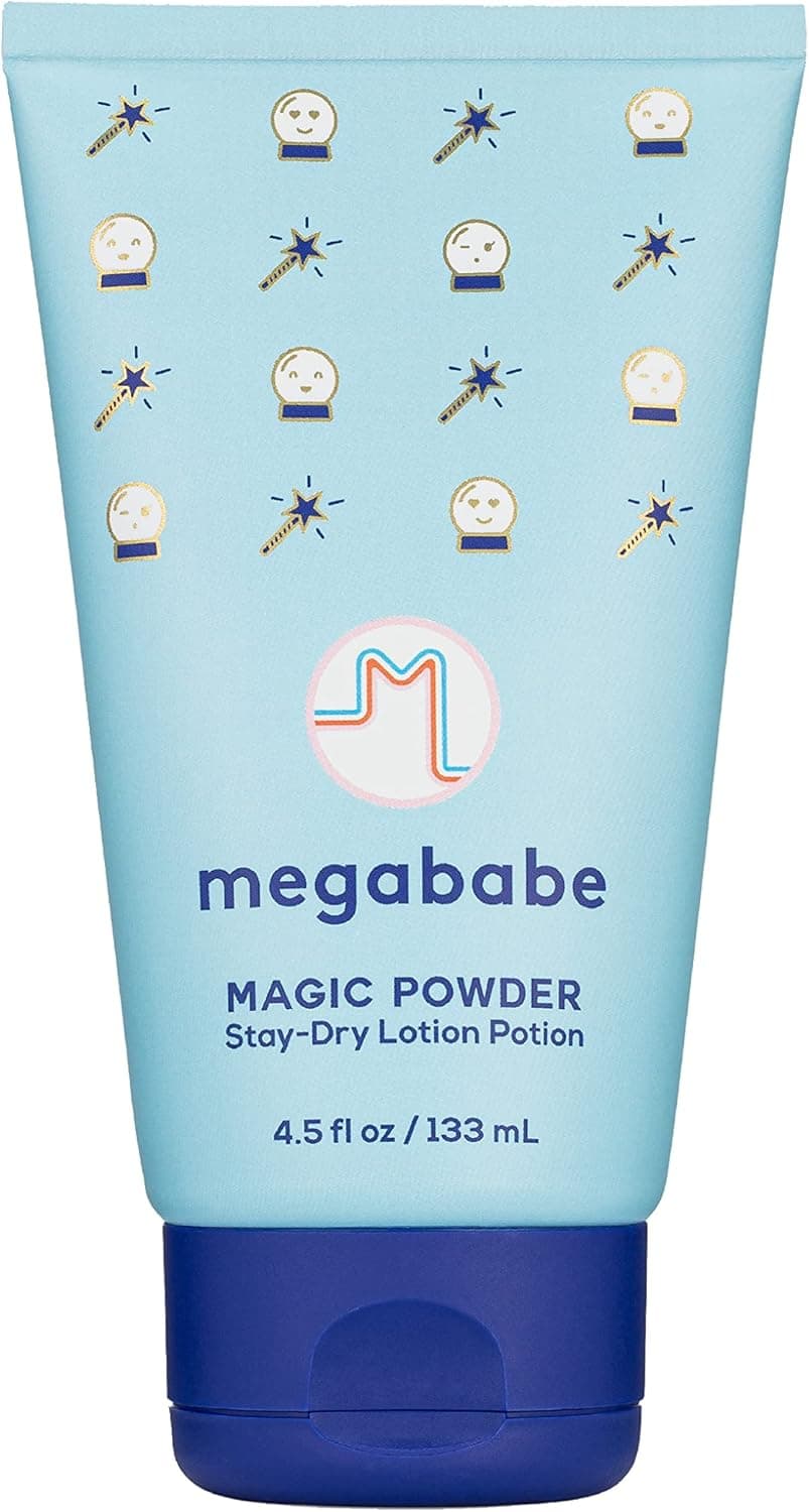 Megababe Sweat Absorbing Lotion - Magic Powder Stay-Dry Lotion Potion | Aluminum-Free, Talc-Free | 4.5 fl oz