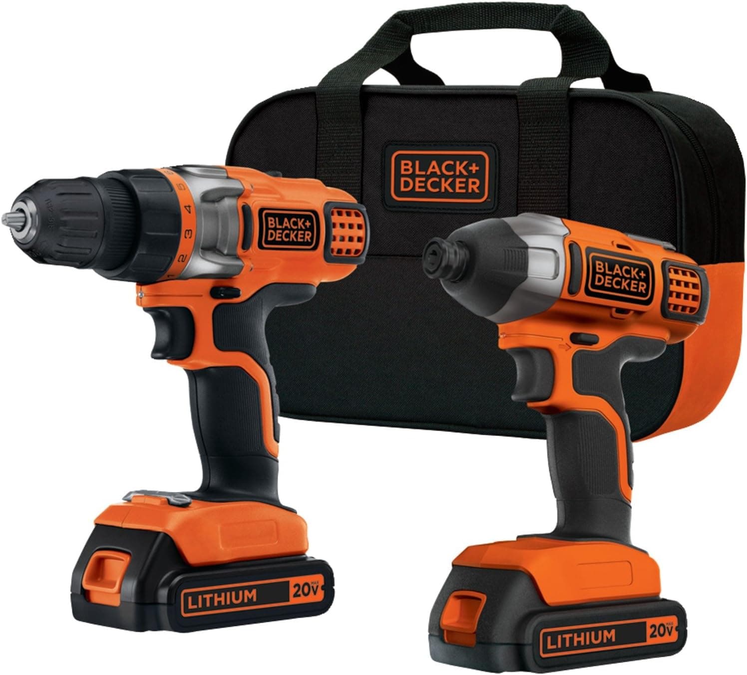 BLACK+DECKER BDCD220IA 20-Volt MAX Lithium-Ion Drill/Driver and Impact Driver with 2 Batteries