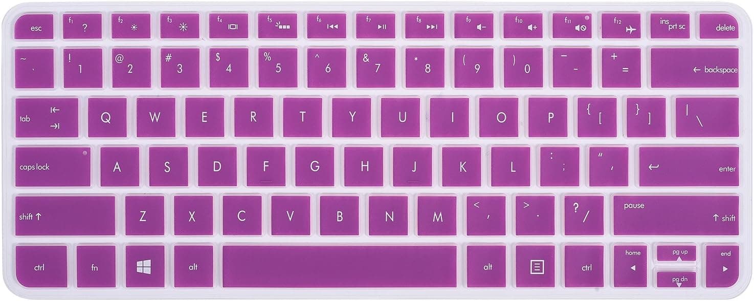 CaseBuy Soft Silicone Gel Keyboard Protector Skin Cover for HP Spectre x360 13-4005dx 13-4101dx 13-4103dx 13-4116dx 13-4120ca 13-4193dx 13-4197dx 13.3" Laptop (Release Before 2016)(Purple)