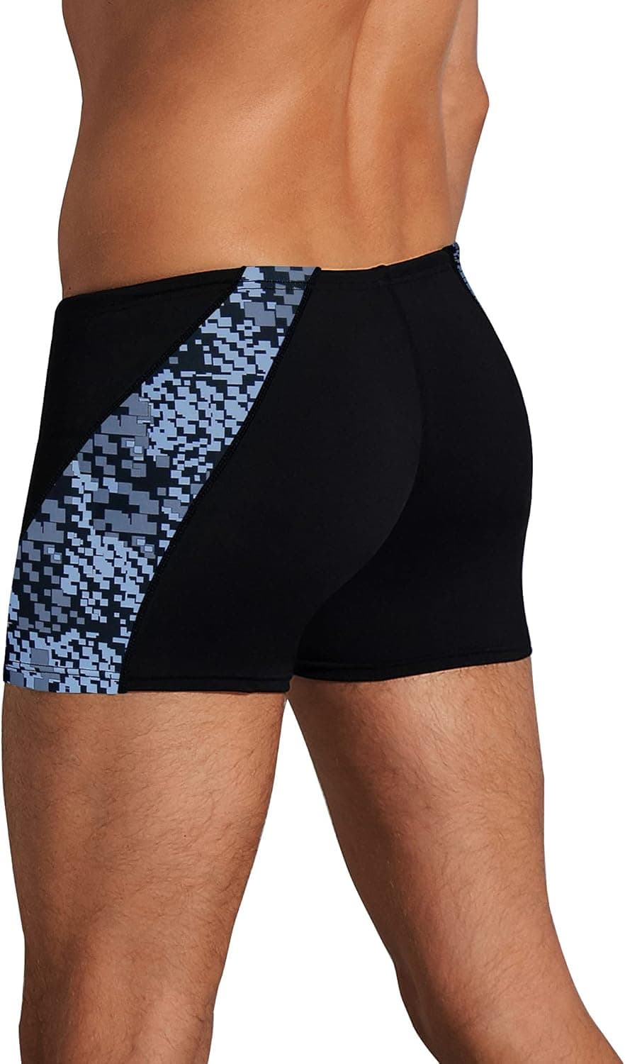 Leshang Mens Square Leg Shorts Mens Comfortable Swimsuit for Polyester PBT Fabric