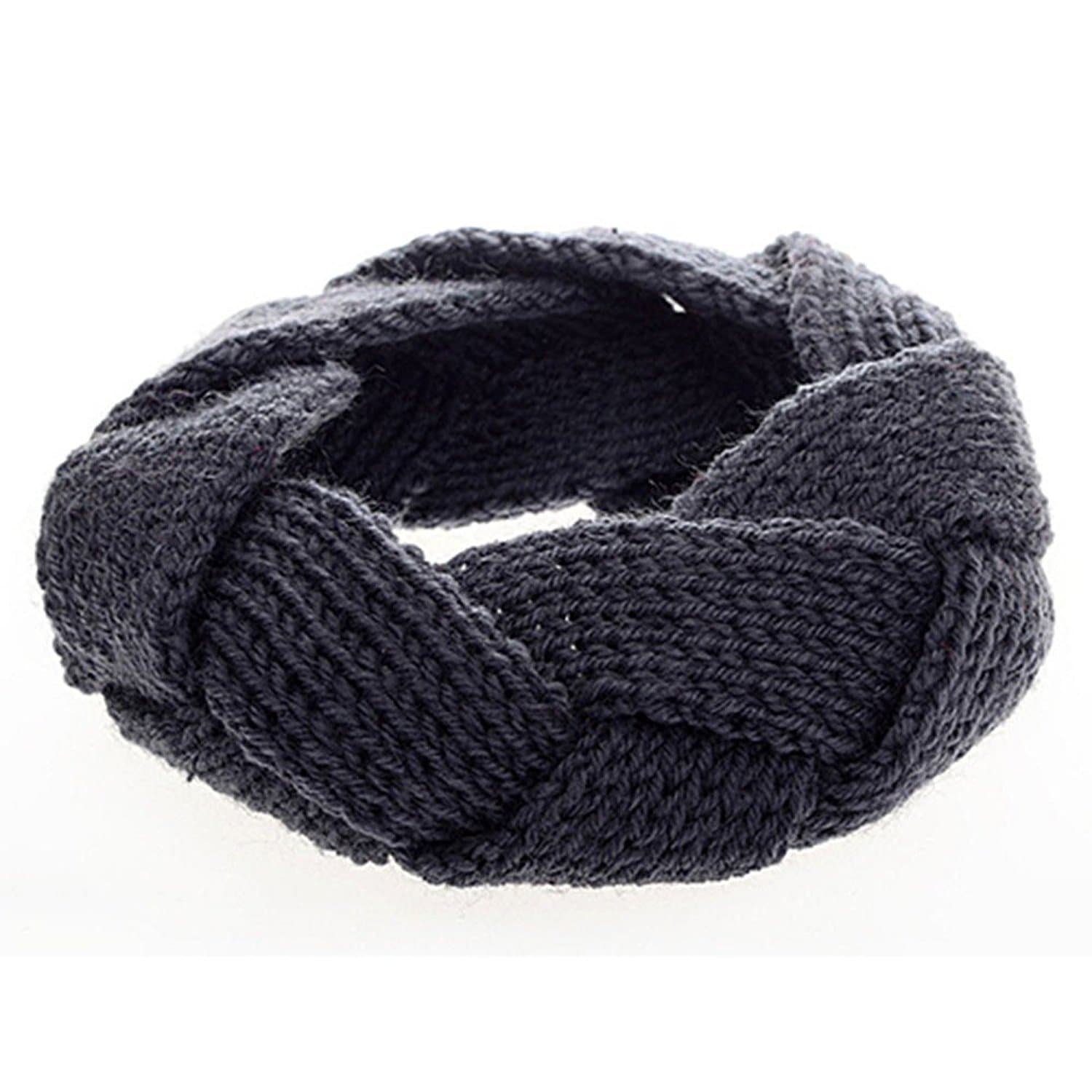 Gorgeous Headwraps,FuzzyGreen Headwraps Fashion Crochet Knitted Headwrap Headband Hair Band(Gray)