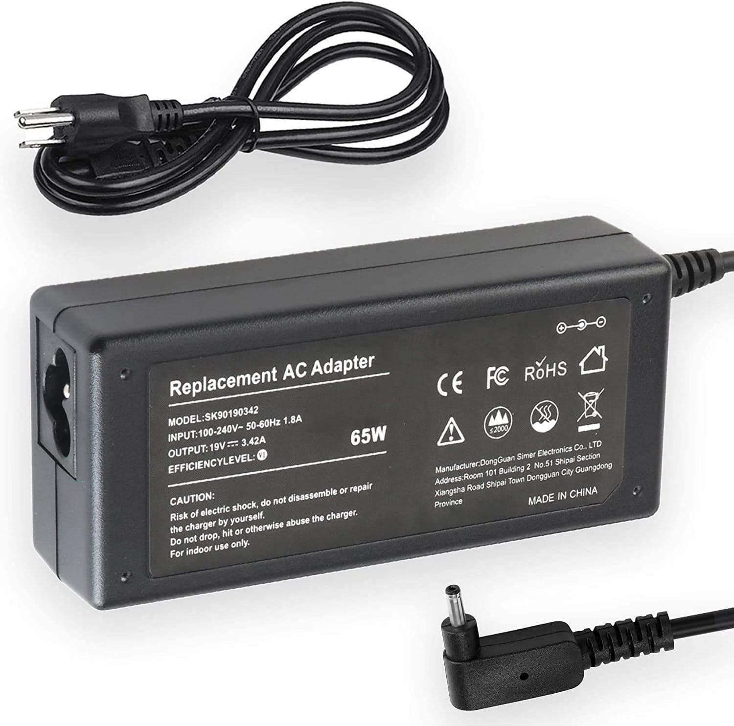 AC Adapter Charger for Acer Chromebook C720-2827, C720P-2600, C720P-2661