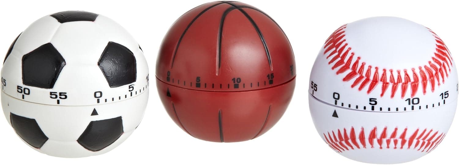 DII Sports decorative Kitchen Timer, Set of 3
