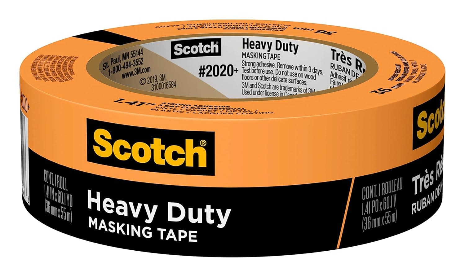 Scotch 36AP6 Tape Heavy Duty 1.41 inches by 60 Yards (360 Yards Total), 2020+, 1.41" Width, 6 Piece
