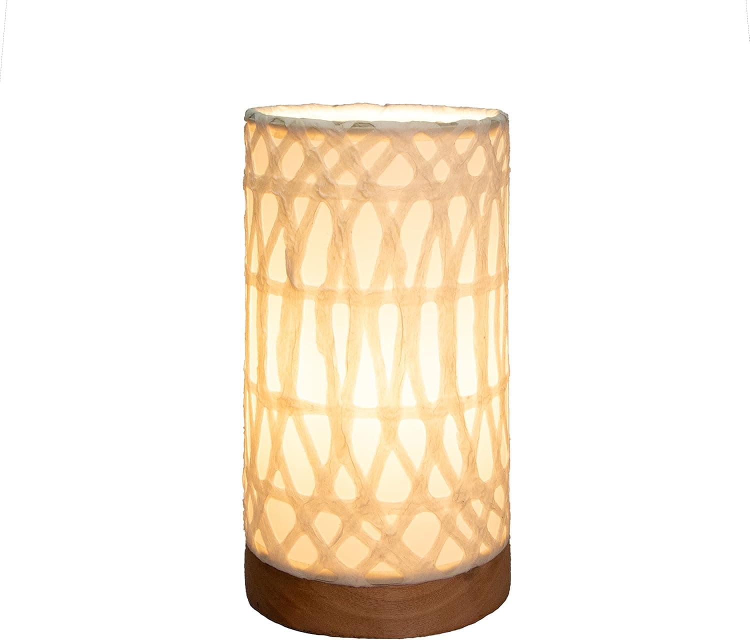 Eangee Home Design Mini Paper Cylinder Table Lamp Arches Shade Made of Handmade Paper 5 Inches Length x 5 Inches Width x 9 Inches Height (646 i)