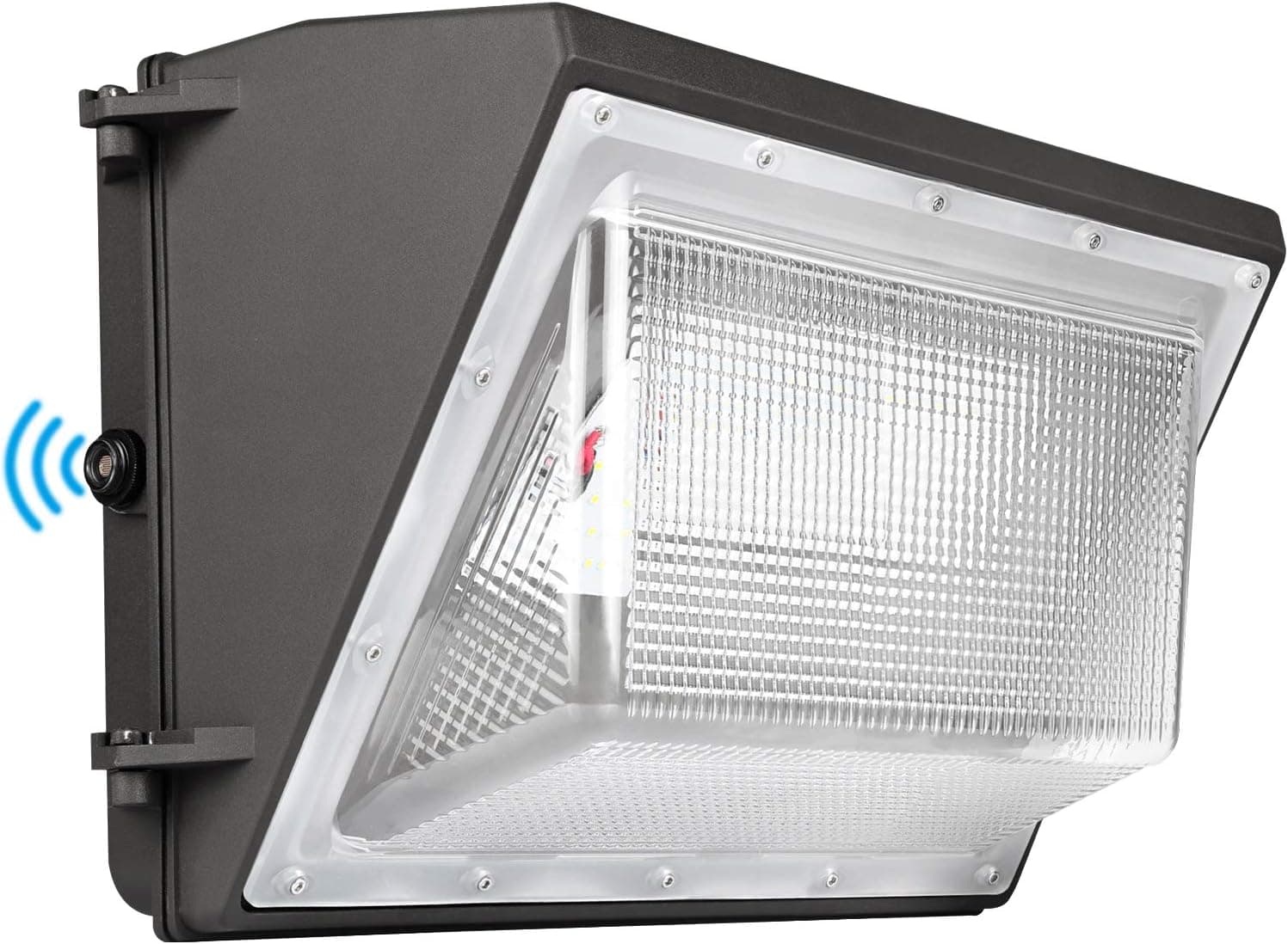 LEDMO LED Wall Pack Light 120W 5000K with Dusk-to-Dawn photocell 16200lm Commercial Security Lights 600W HPS/HID Equivalent LED Flood Light for Stadium, Garage, Yard