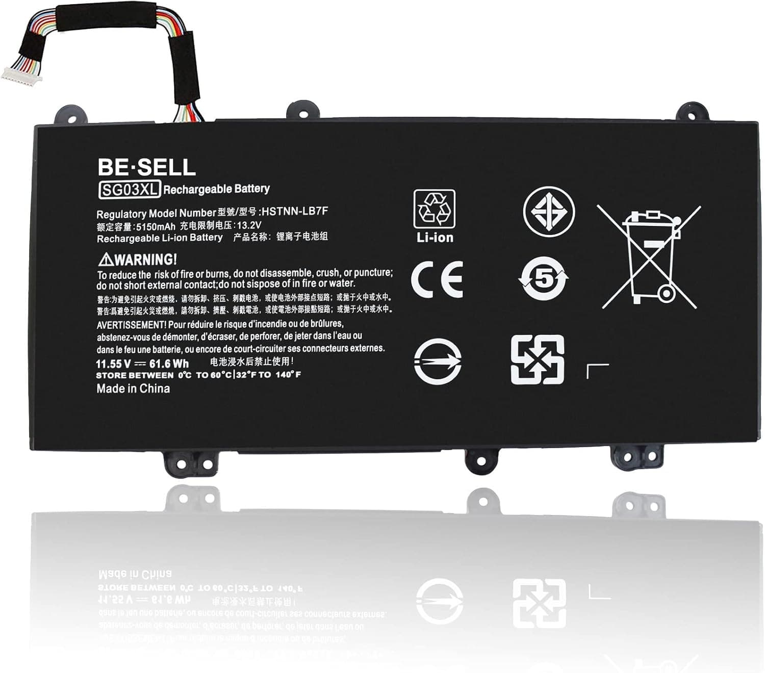BE·SELL New 11.55V 61.6WH SG03XL SG03061XL Battery for HP Envy M7-U M7-U109DX M7-U009DX 17-U011NR 17t-U000 Series 849315-850 849049-421 849314-856 HSTNN-LB7F HSTNN-LB7E W2K88UA TPN-I126