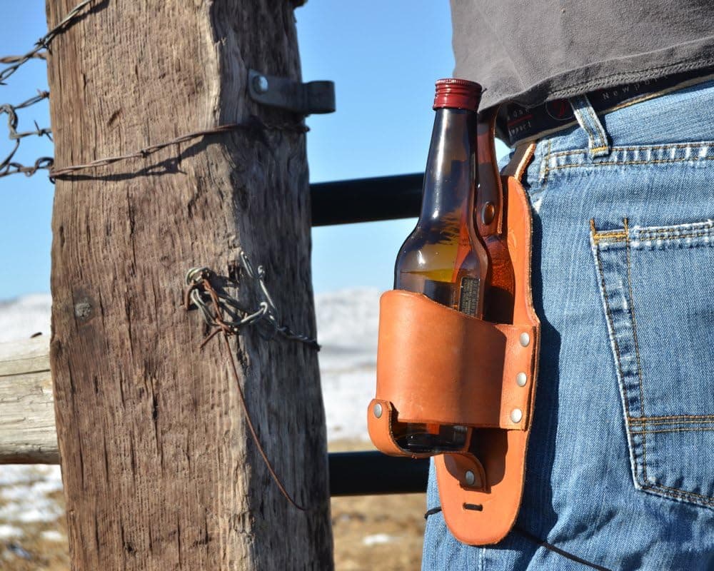 Rocky Mountain Holster Original Leather Beer Holster - Brown