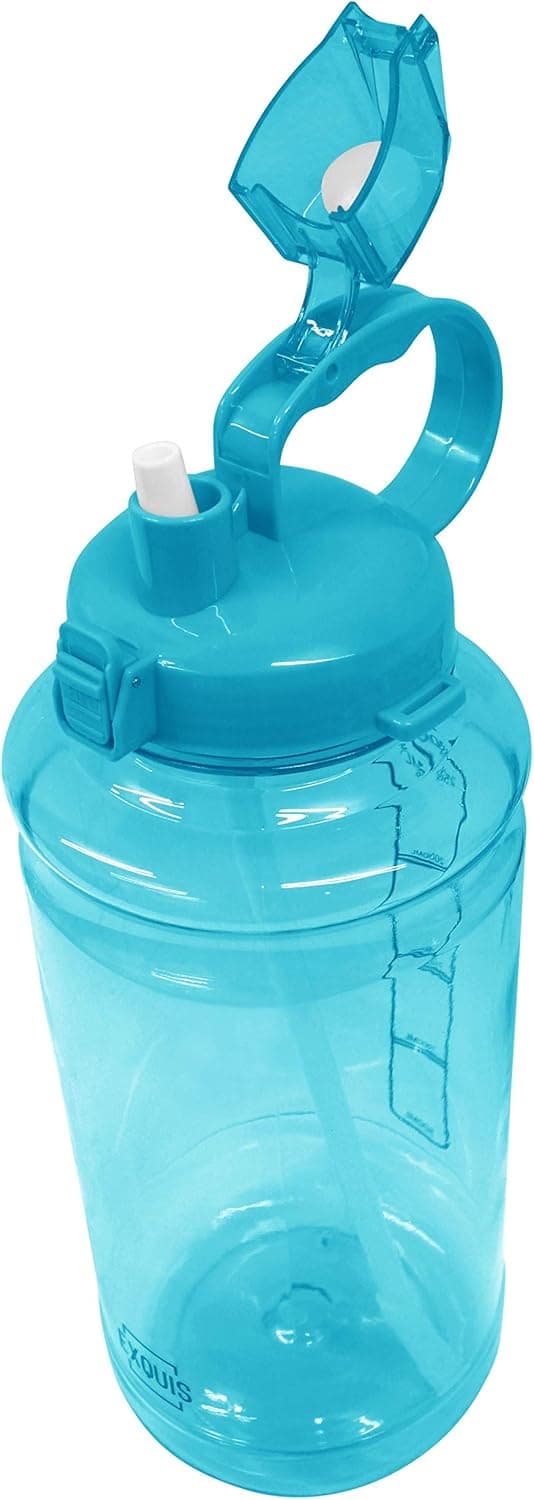 GHP Tritan Outdoor Water Bottle with Carry Handle & Pop Up Straw