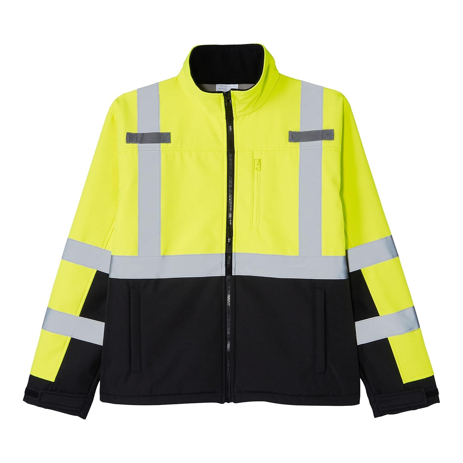 AmazonCommercial Safety Jacket, Lime/Black, Medium Size